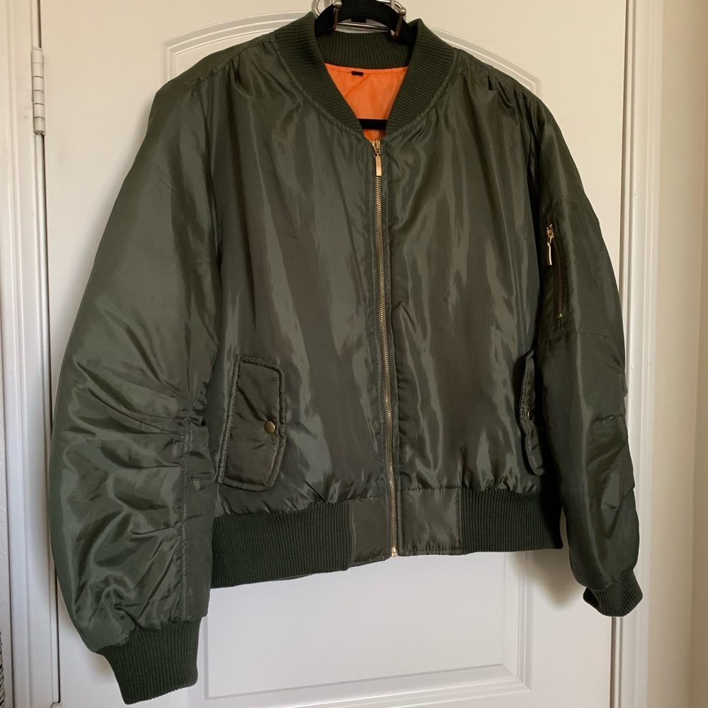 Army Green Bomber Jacket